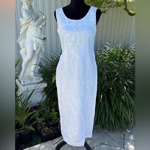 White Embroidered set Dress